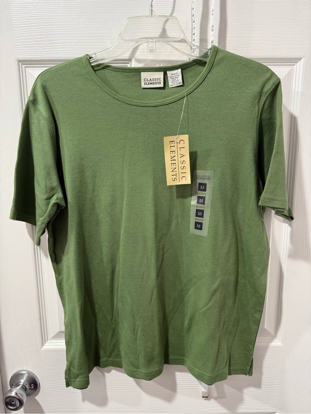 Vintage Classic Elements Olive Short Sleeve Crewneck Tee